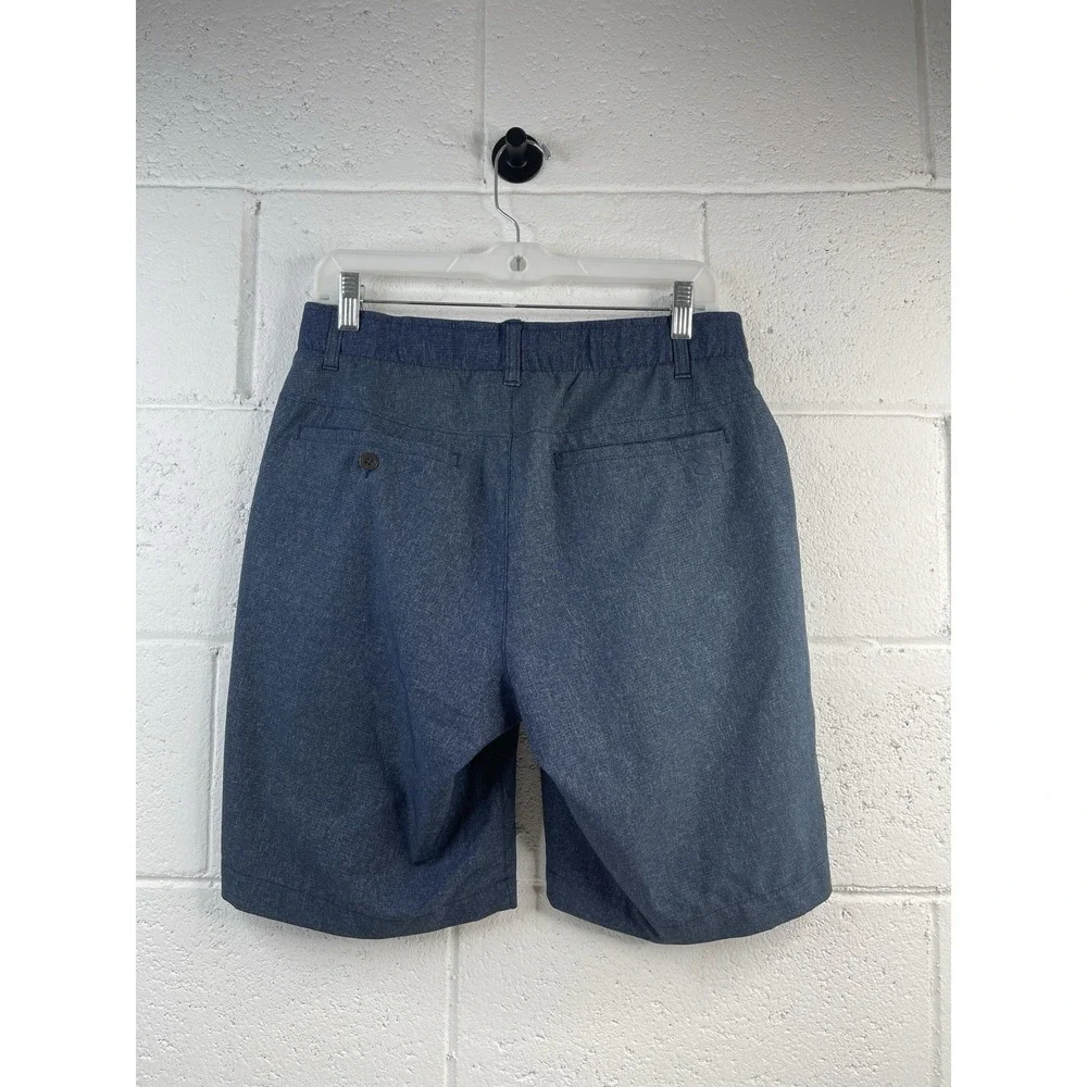 Under Armour Loose Heatgear Shorts Blue Men 32 Casual Golf Elastic Waist Stretch